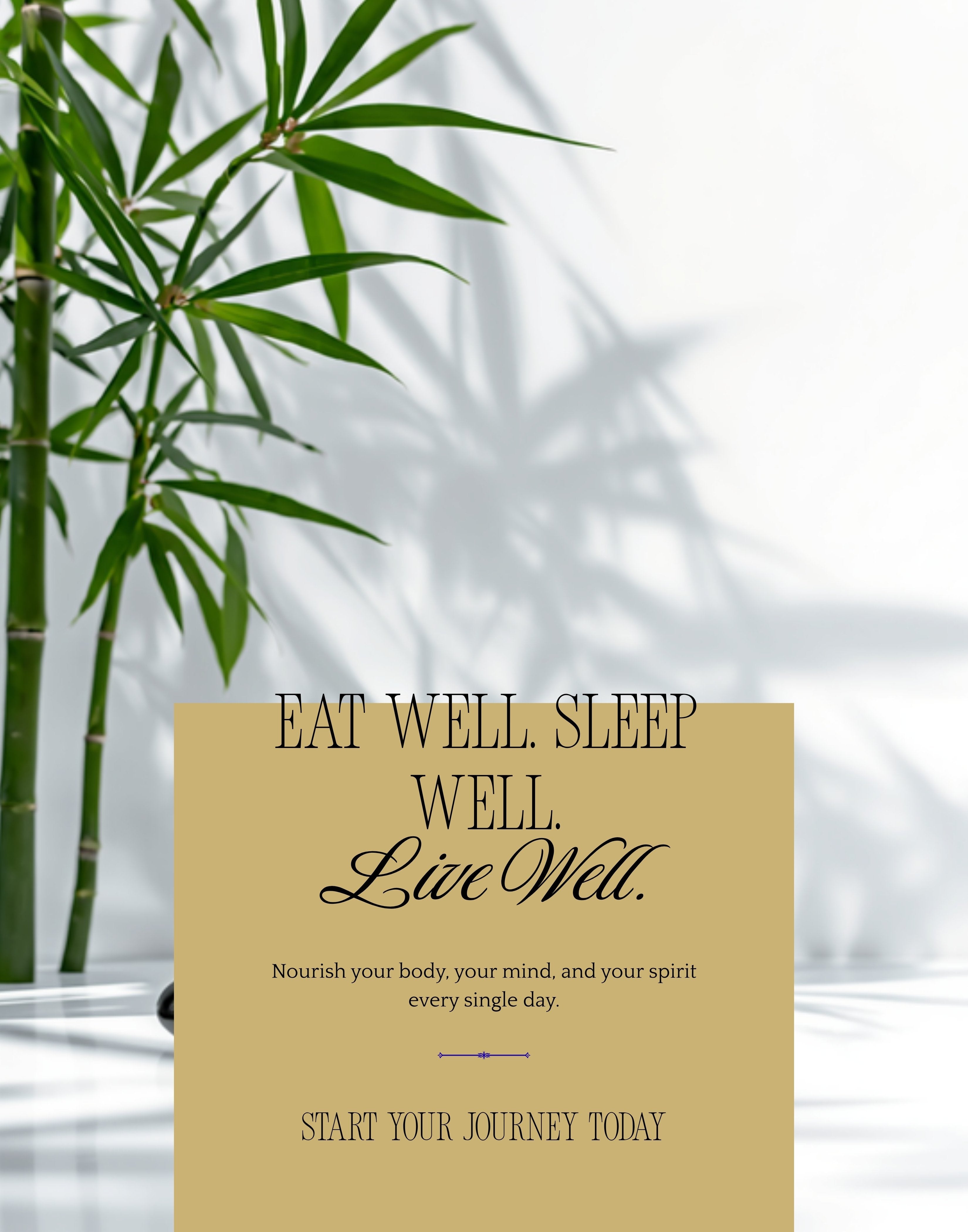 Eat Well Zen Wellness Wall Art