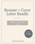 Resume + Cover Letter Bundle Style 2