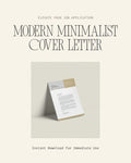 Modern Minimalist Cover Letter Style 2