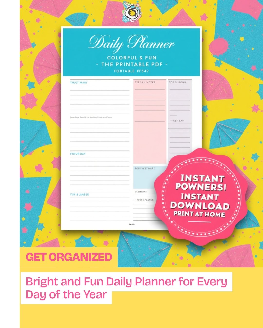 Colorful Fun Daily Planner