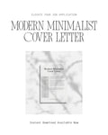 Modern Minimalist Cover Letter Style 1