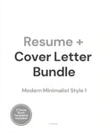 Resume + Cover Letter Bundle Style 1