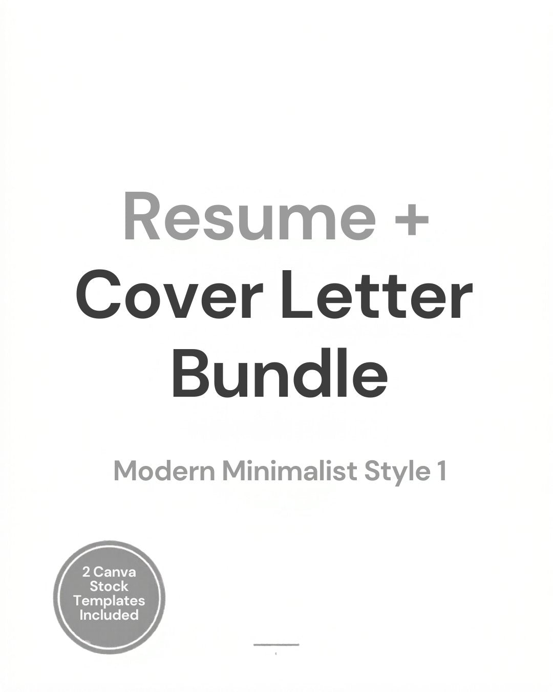 Resume + Cover Letter Bundle Style 1